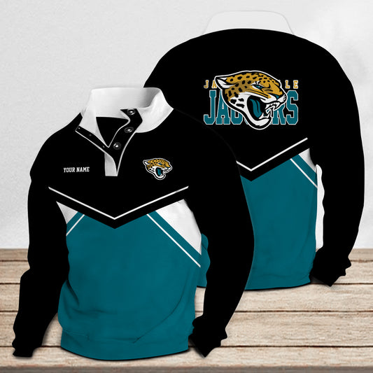 Jacksonville Jaguars Casual Colorful Stand Collar Sweatshirt New Collection AZTASCSW000024