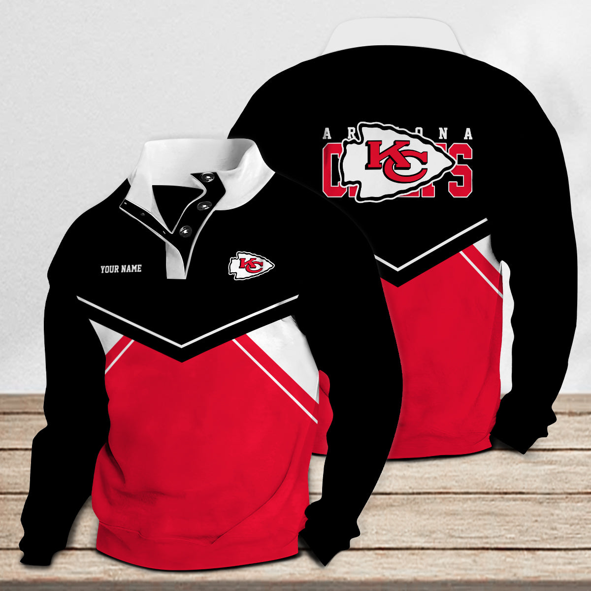 Kansas City Chiefs Casual Colorful Stand Collar Sweatshirt New Collection AZTASCSW000025