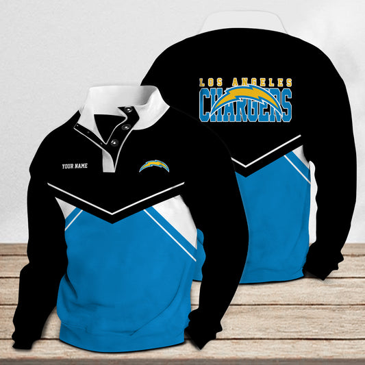 Los Angeles Chargers Casual Colorful Stand Collar Sweatshirt New Collection AZTASCSW000027