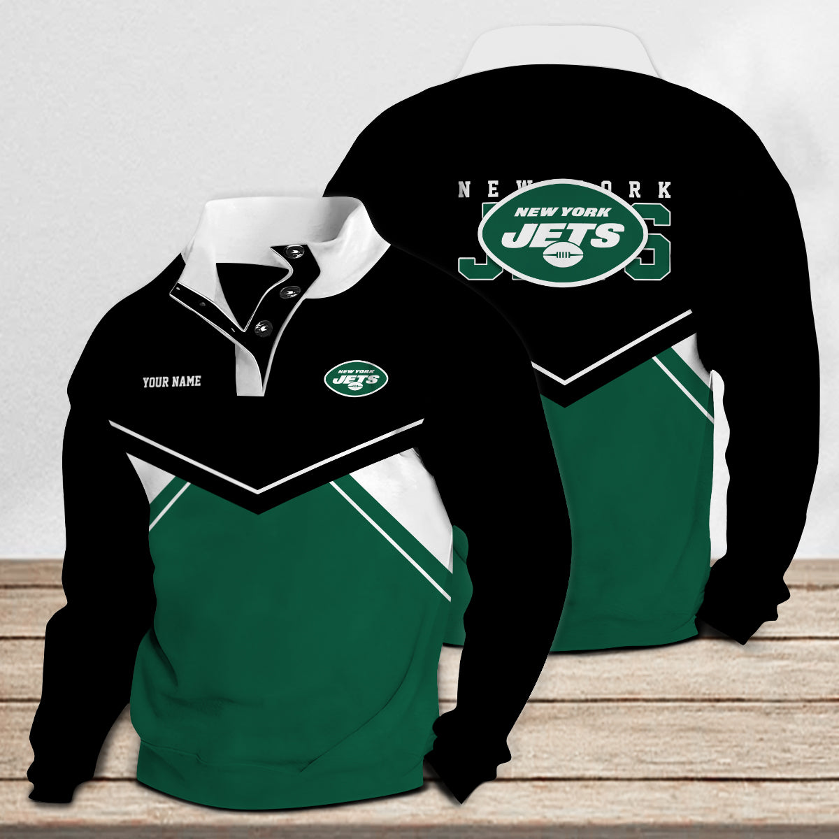 New York Jets Casual Colorful Stand Collar Sweatshirt New Collection AZTASCSW000030