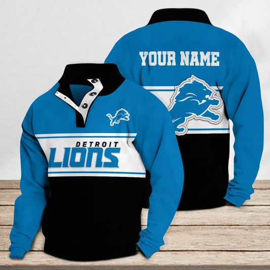 Detroit Lions Casual Stand Collar Sweatshirt Premium New Edition AZTASCSW000134