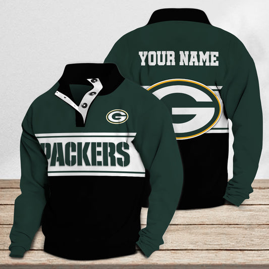 Green Bay Packers Casual Stand Collar Sweatshirt Premium New Edition AZTASCSW000135