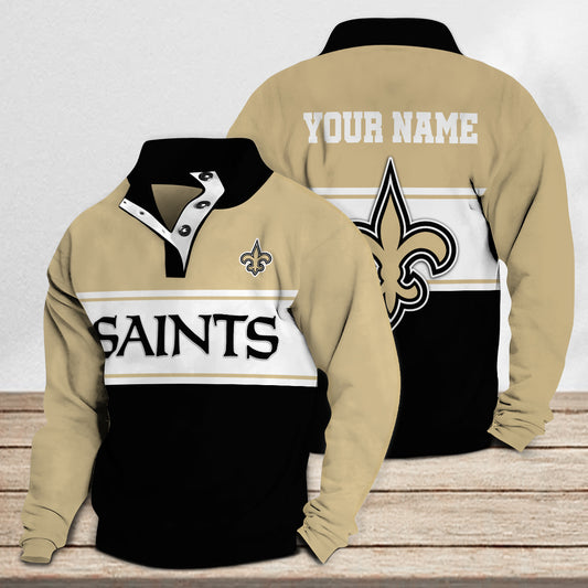 New Orleans Saints Casual Stand Collar Sweatshirt Premium New Edition AZTASCSW000138
