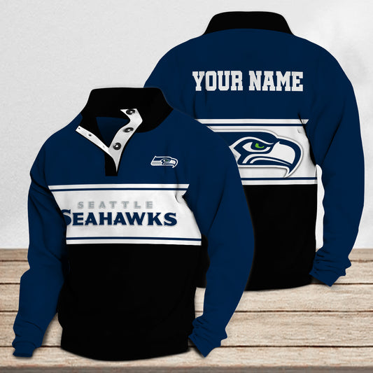 Seattle Seahawks Casual Stand Collar Sweatshirt Premium New Edition AZTASCSW000142