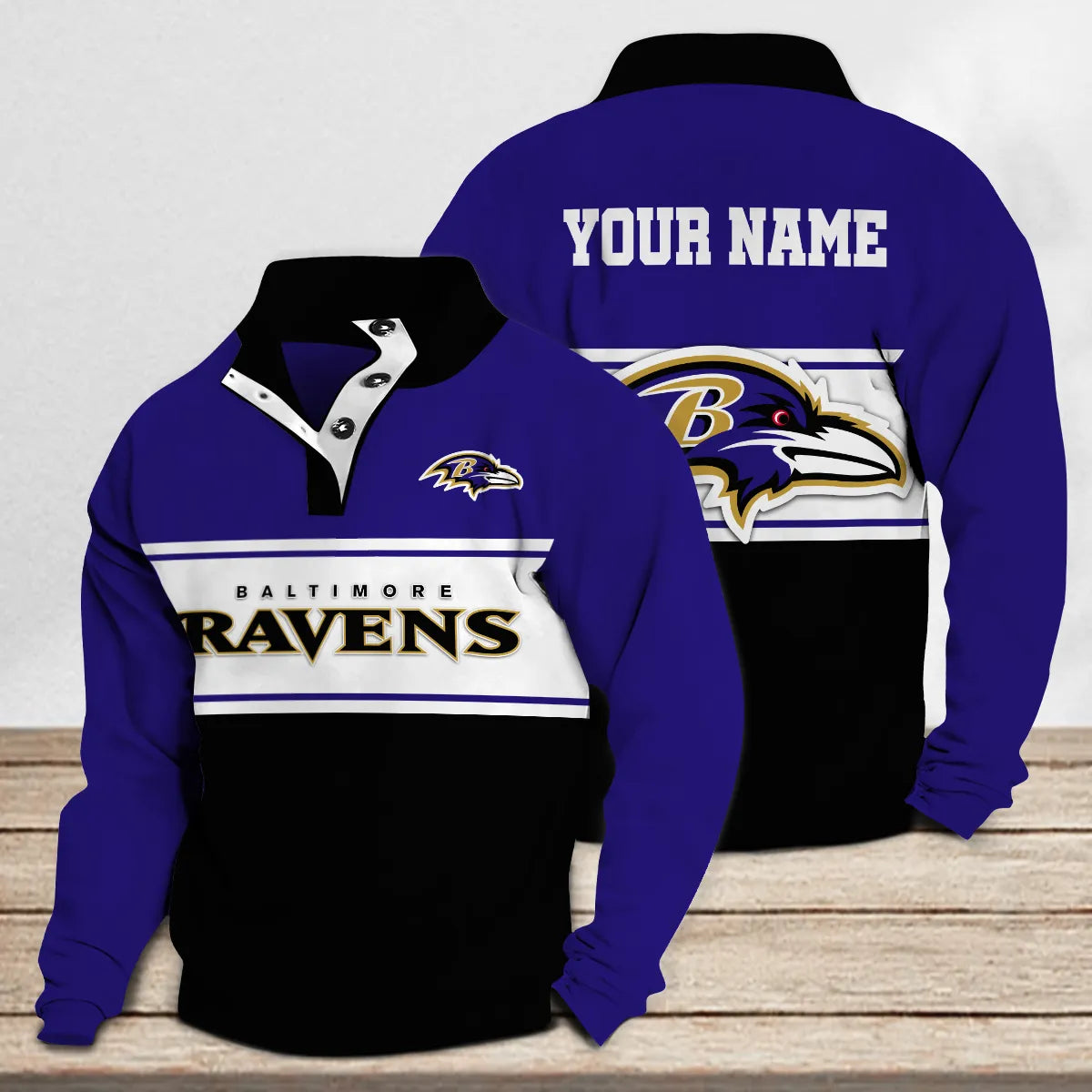 Baltimore Ravens Casual Stand Collar Sweatshirt Premium New Edition AZTASCSW000145