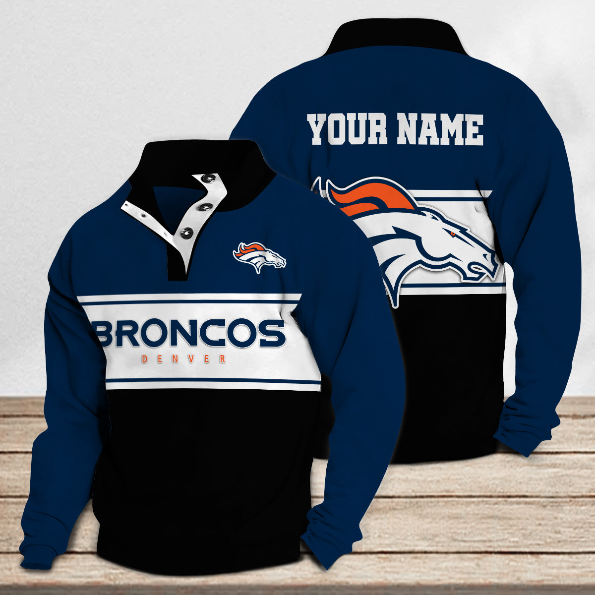 Denver Broncos Casual Stand Collar Sweatshirt Premium New Edition AZTASCSW000149