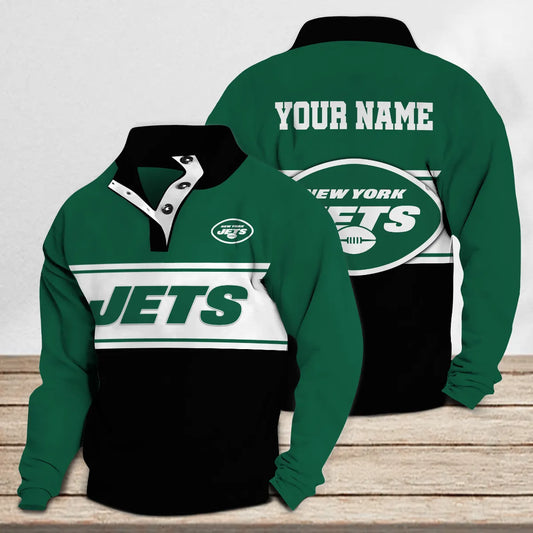 New York Jets Casual Stand Collar Sweatshirt Premium New Edition AZTASCSW000158