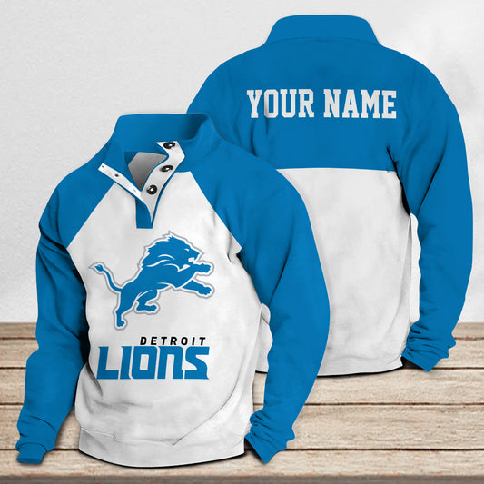 Detroit Lions Casual Stand Collar Sweatshirt Premium New Edition AZTASCSW000166