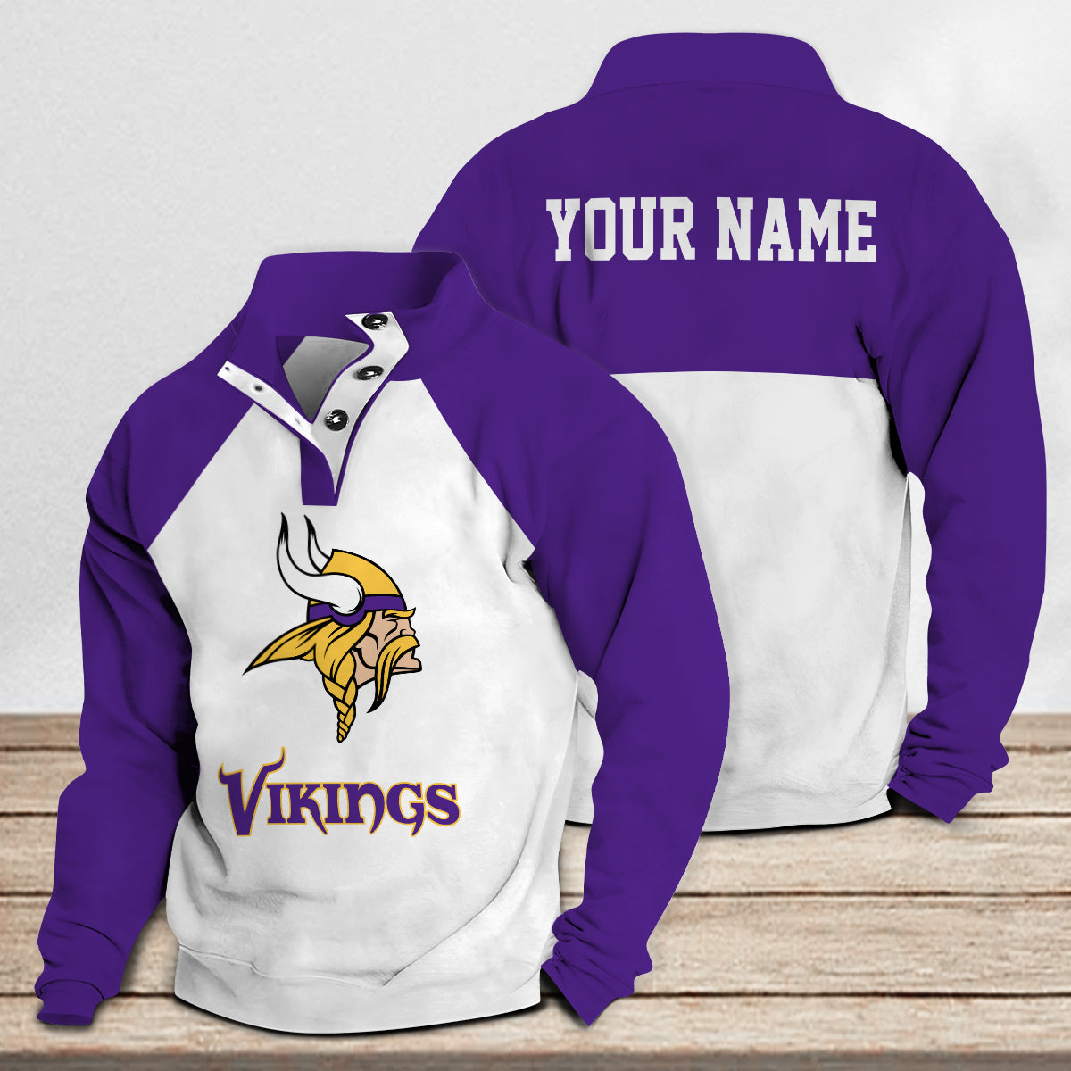 Minnesota Vikings Casual Stand Collar Sweatshirt Premium New Edition AZTASCSW000169