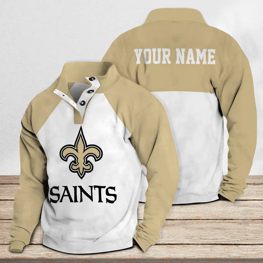 New Orleans Saints Casual Stand Collar Sweatshirt Premium New Edition AZTASCSW000170