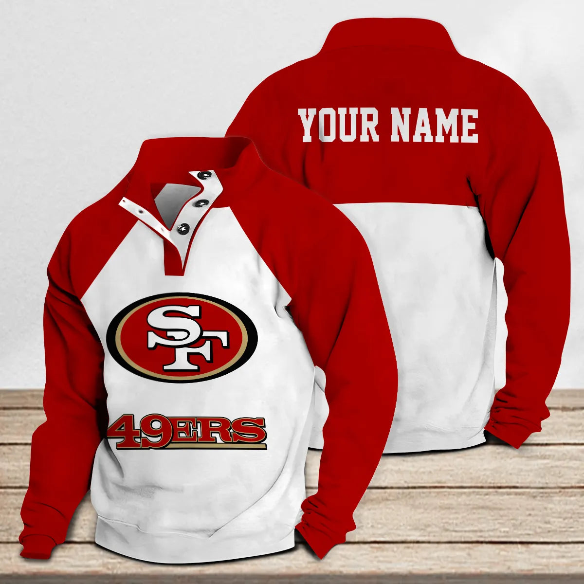 San Francisco 49ers Casual Stand Collar Sweatshirt Premium New Edition AZTASCSW000173