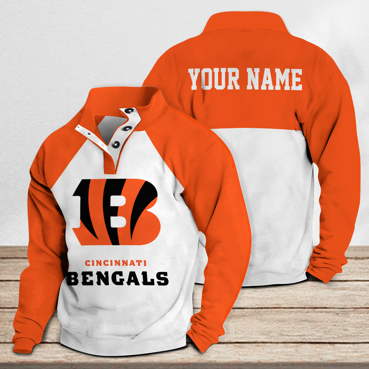 Cincinnati Bengals Casual Stand Collar Sweatshirt Premium New Edition AZTASCSW000179