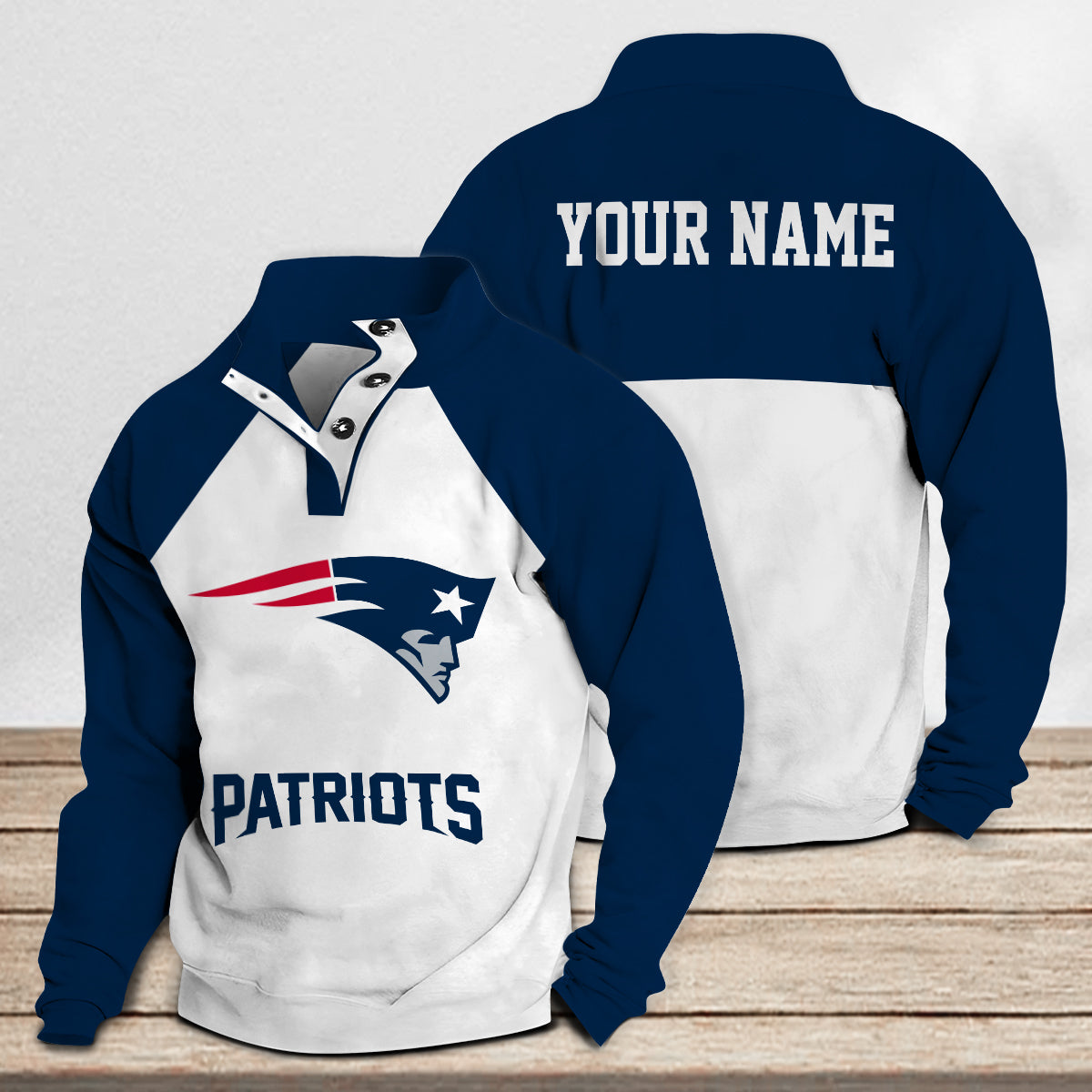 New England Patriots Casual Stand Collar Sweatshirt Premium New Edition AZTASCSW000189