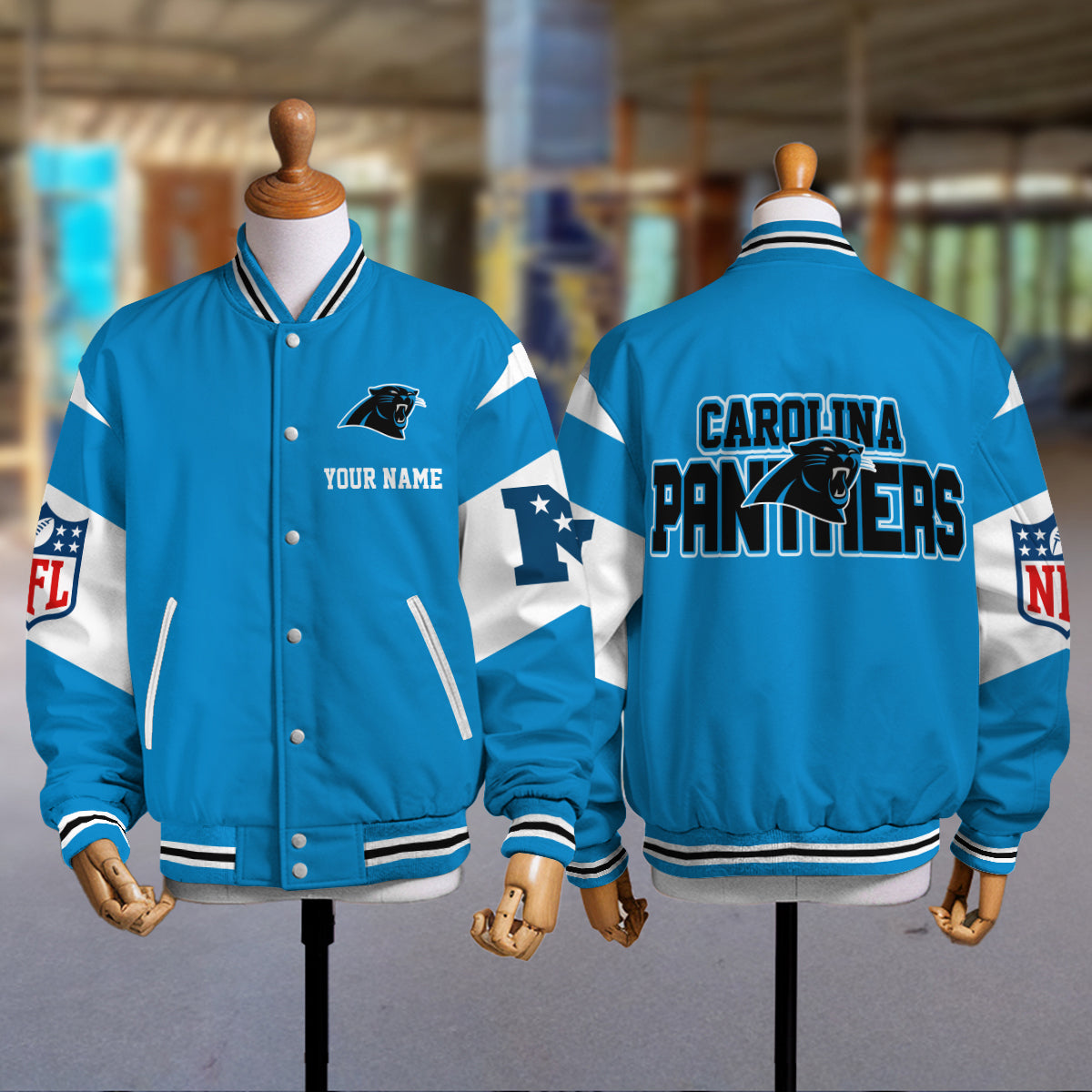 Carolina Panthers National Football Conference Unisex Varsity Jacket Limited Edition AZTAVJK000003