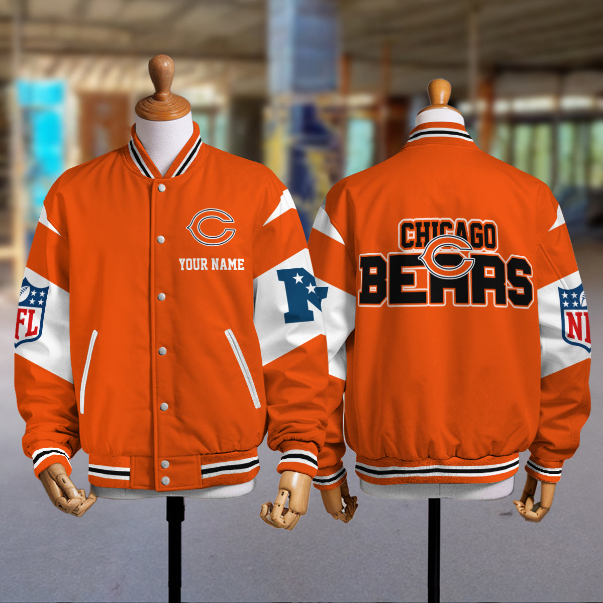 Chicago Bears National Football Conference Unisex Varsity Jacket Limited Edition AZTAVJK000004