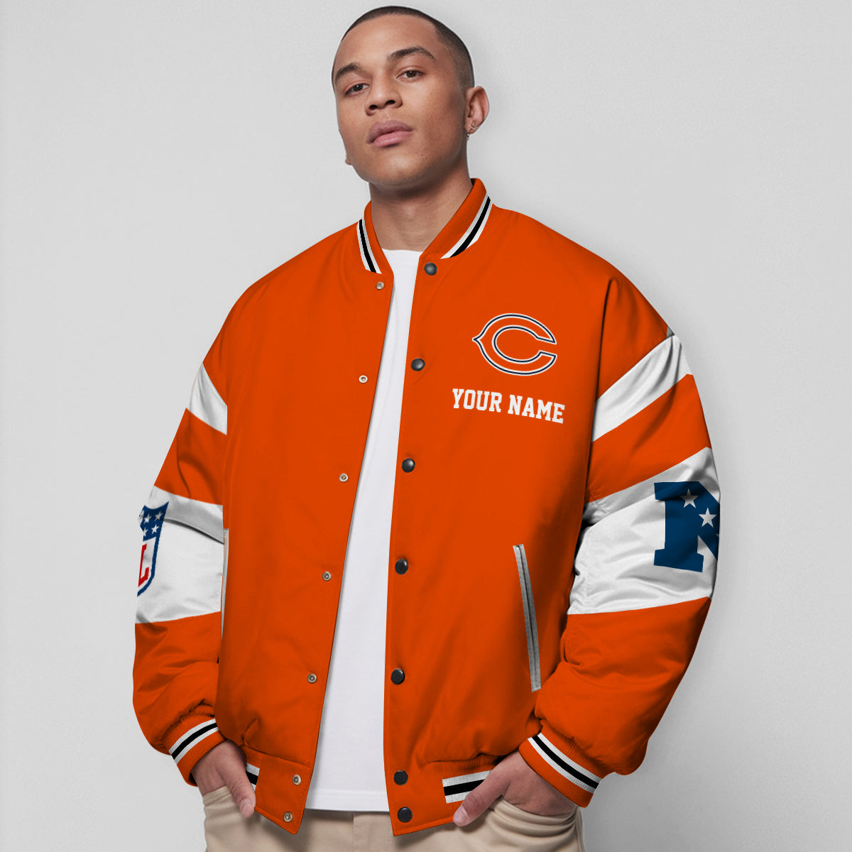 Chicago Bears National Football Conference Unisex Varsity Jacket Limited Edition AZTAVJK000004