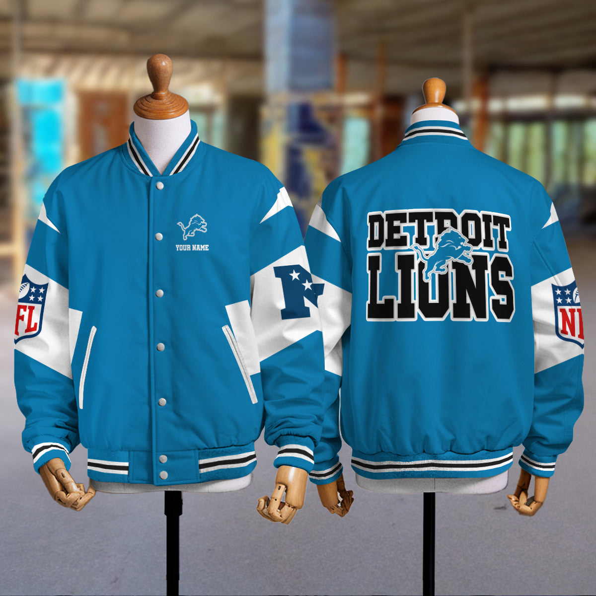 Detroit Lions National Football Conference Unisex Varsity Jacket Limited Edition AZTAVJK000006