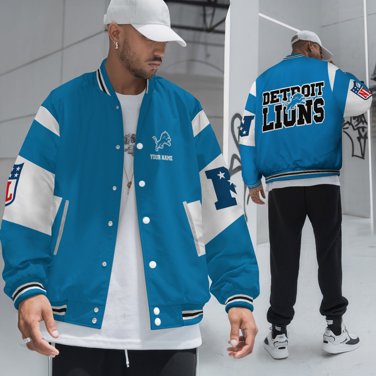 Detroit Lions National Football Conference Unisex Varsity Jacket Limited Edition AZTAVJK000006