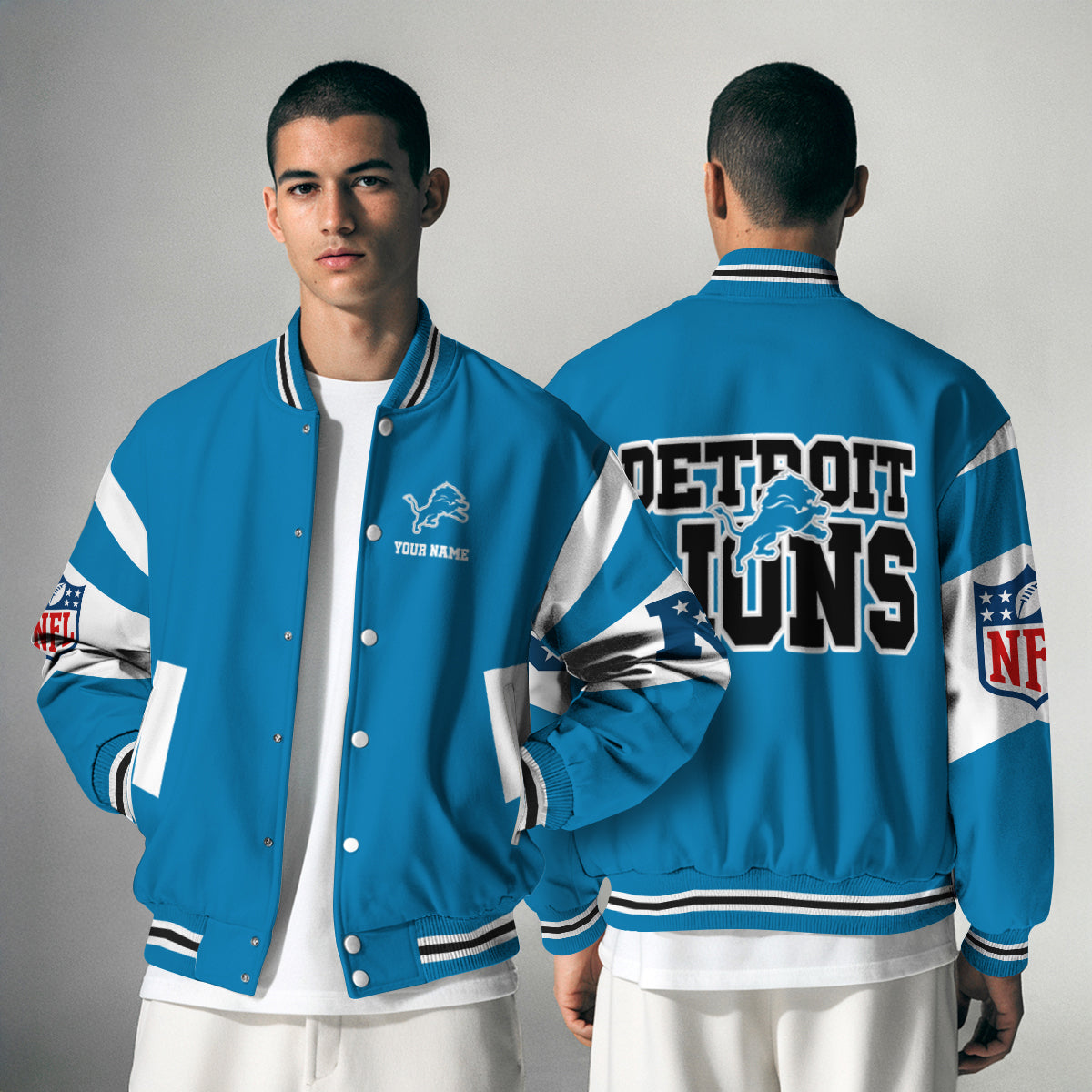 Detroit Lions National Football Conference Unisex Varsity Jacket Limited Edition AZTAVJK000006