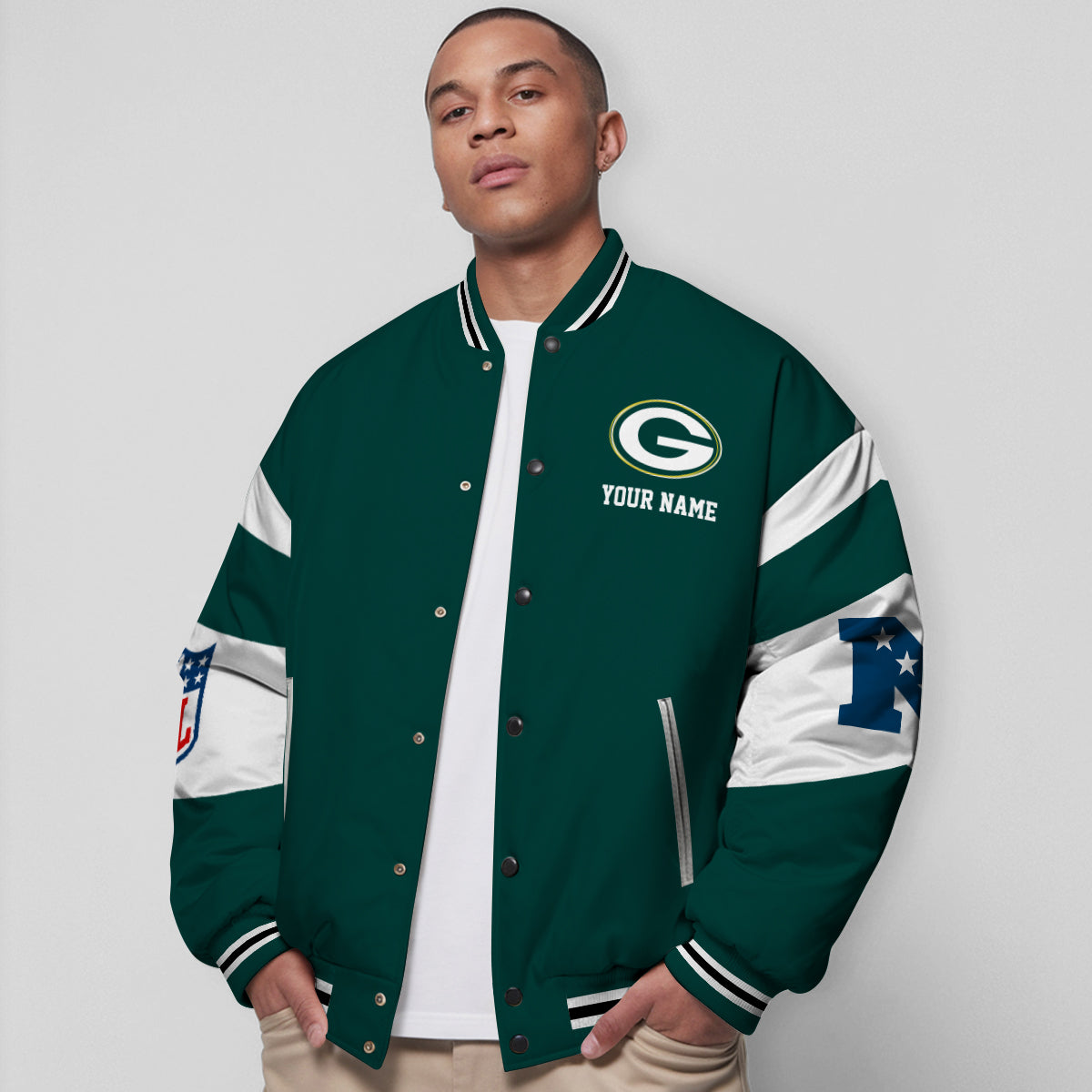 Packers National Football Conference Unisex Varsity Jacket Limited Edition AZTAVJK000007
