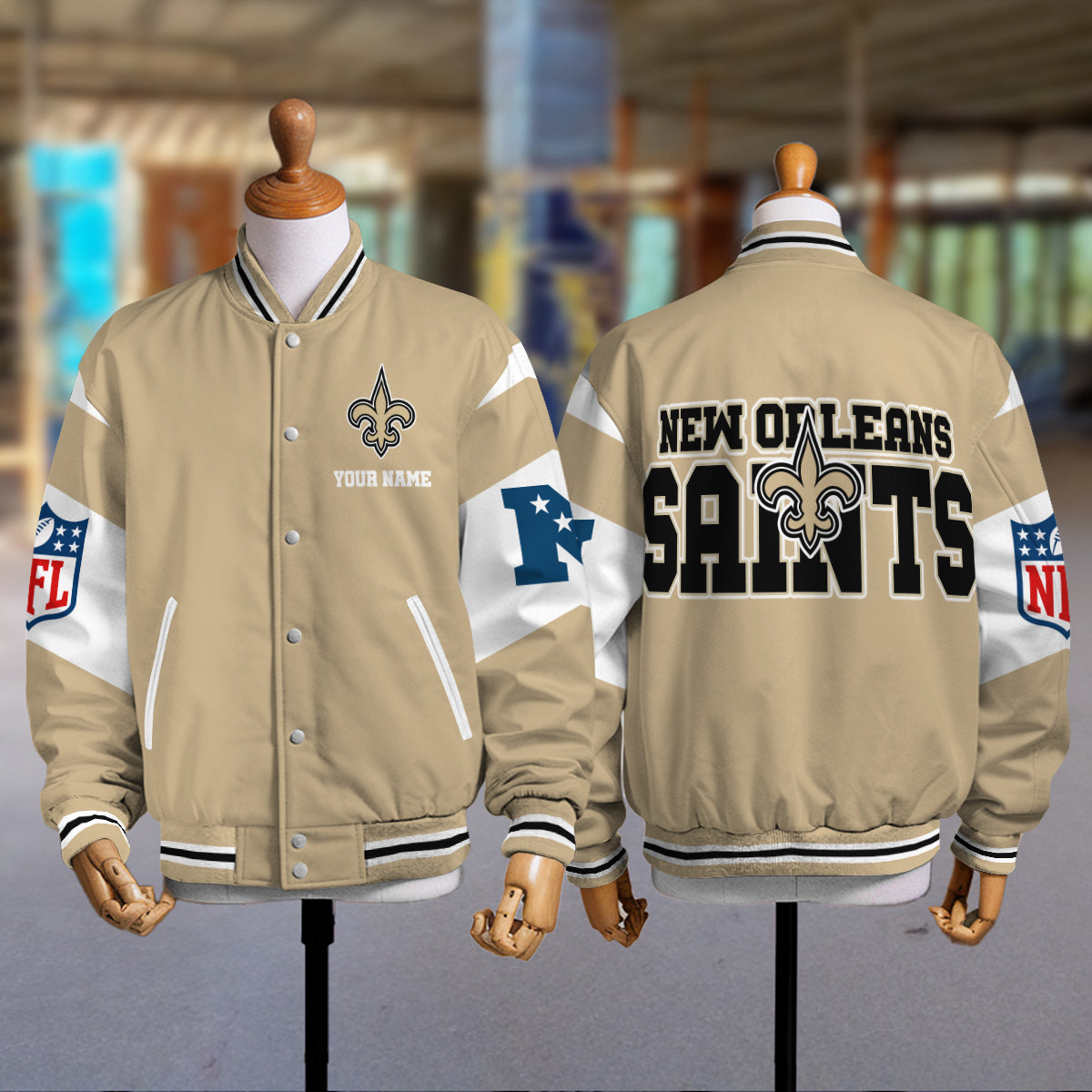 New Orleans Saints Patriots National Football Conference Unisex Varsity Jacket Limited Edition AZTAVJK000010