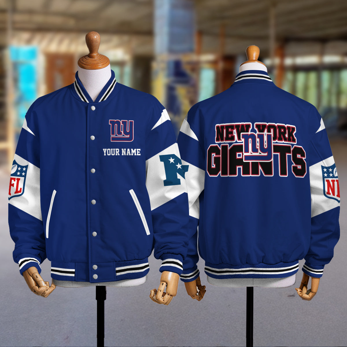 New York Giants Patriots National Football Conference Unisex Varsity Jacket Limited Edition AZTAVJK000011