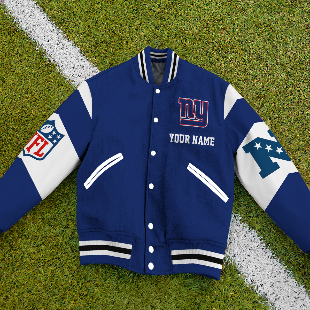 New York Giants Patriots National Football Conference Unisex Varsity Jacket Limited Edition AZTAVJK000011