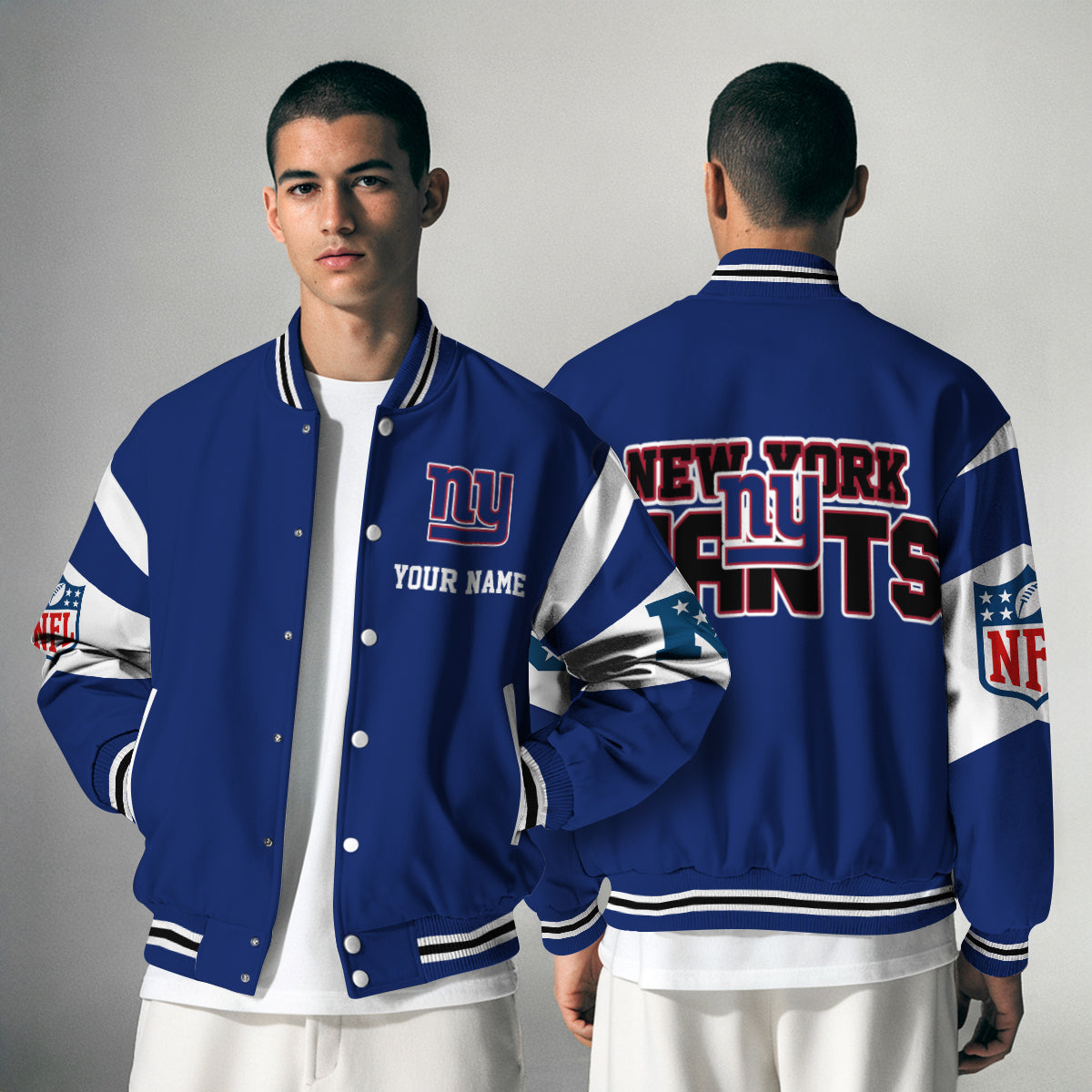 New York Giants Patriots National Football Conference Unisex Varsity Jacket Limited Edition AZTAVJK000011