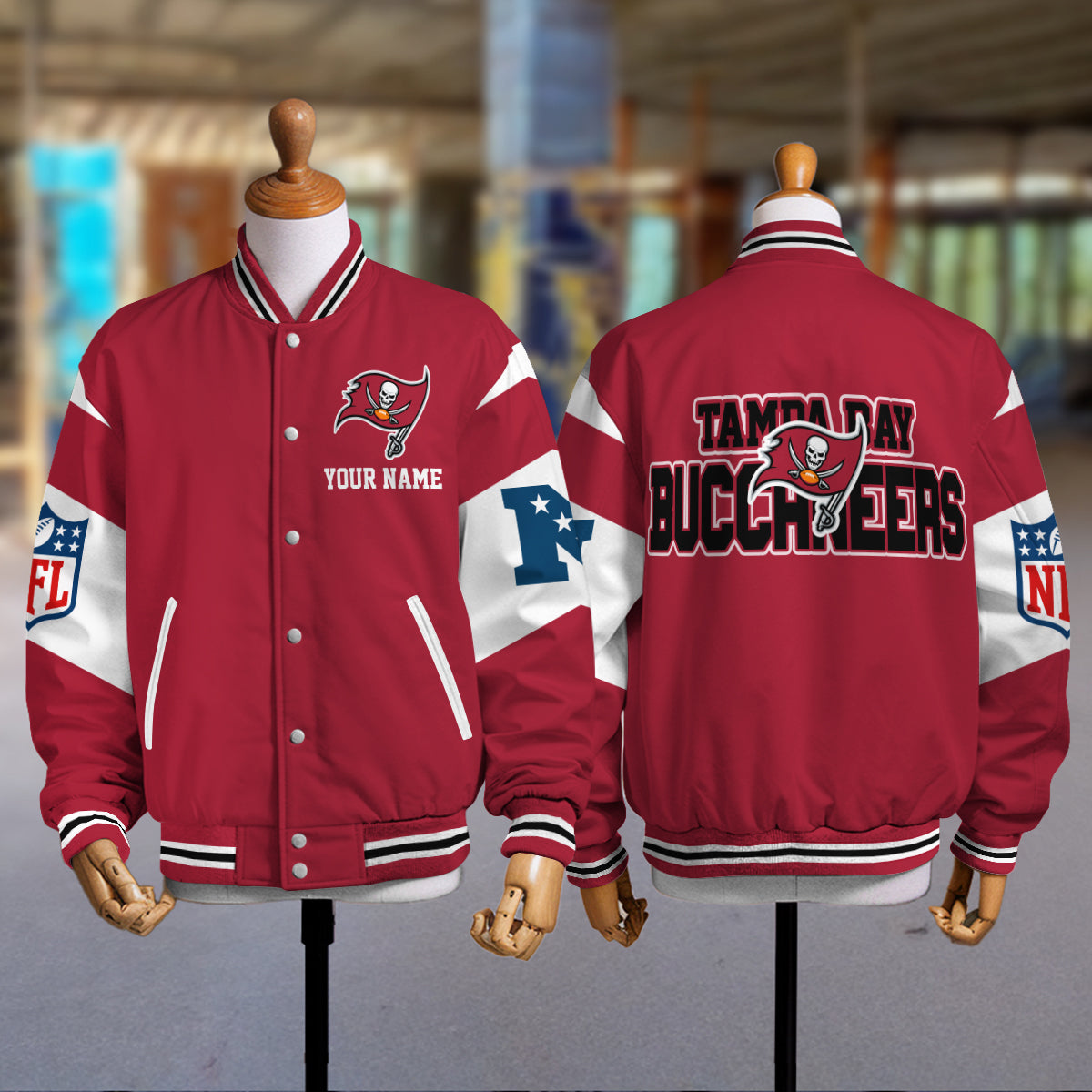 Tampa Bay Buccaneers National Football Conference Unisex Varsity Jacket Limited Edition AZTAVJK000015