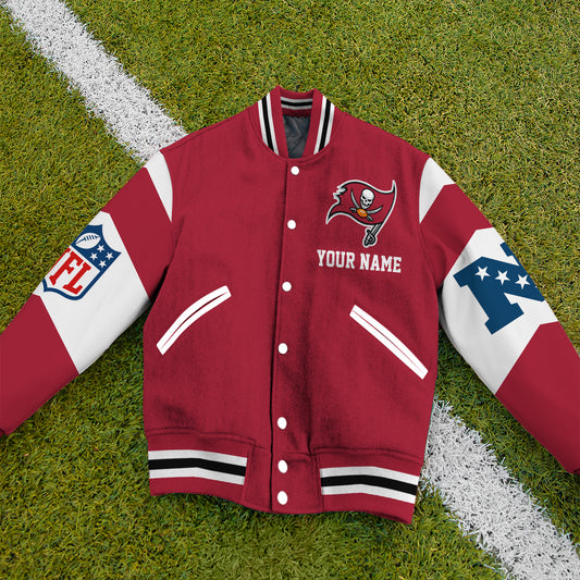 Tampa Bay Buccaneers National Football Conference Unisex Varsity Jacket Limited Edition AZTAVJK000015