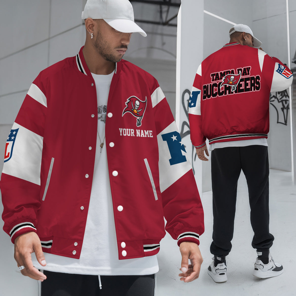 Tampa Bay Buccaneers National Football Conference Unisex Varsity Jacket Limited Edition AZTAVJK000015