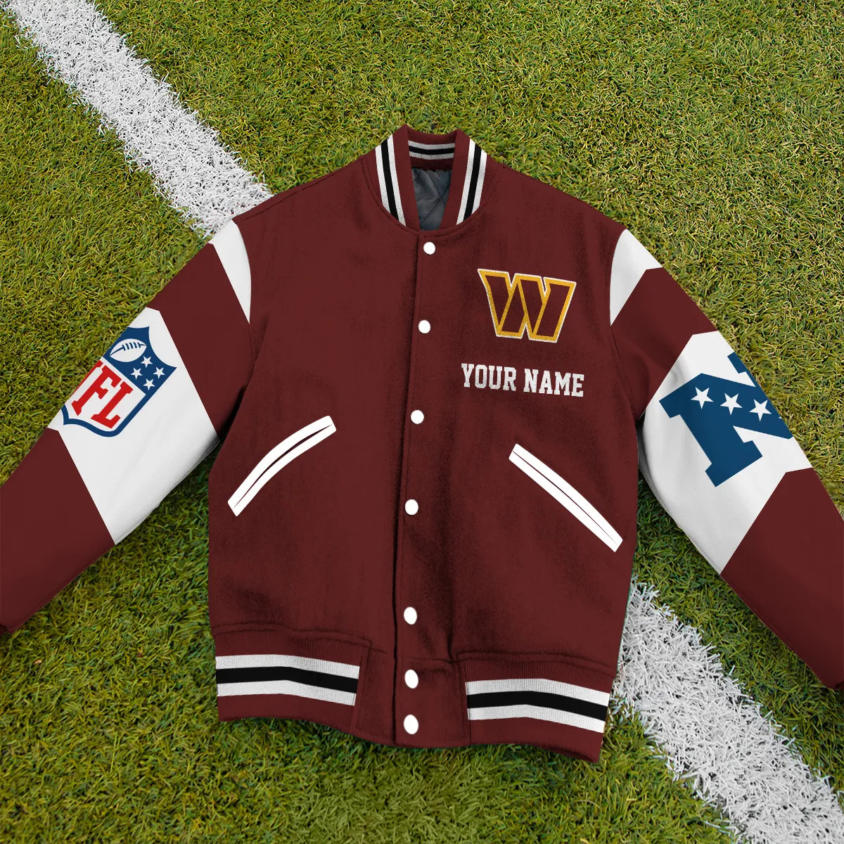 Washington Commanders National Football Conference Unisex Varsity Jacket Limited Edition AZTAVJK000016