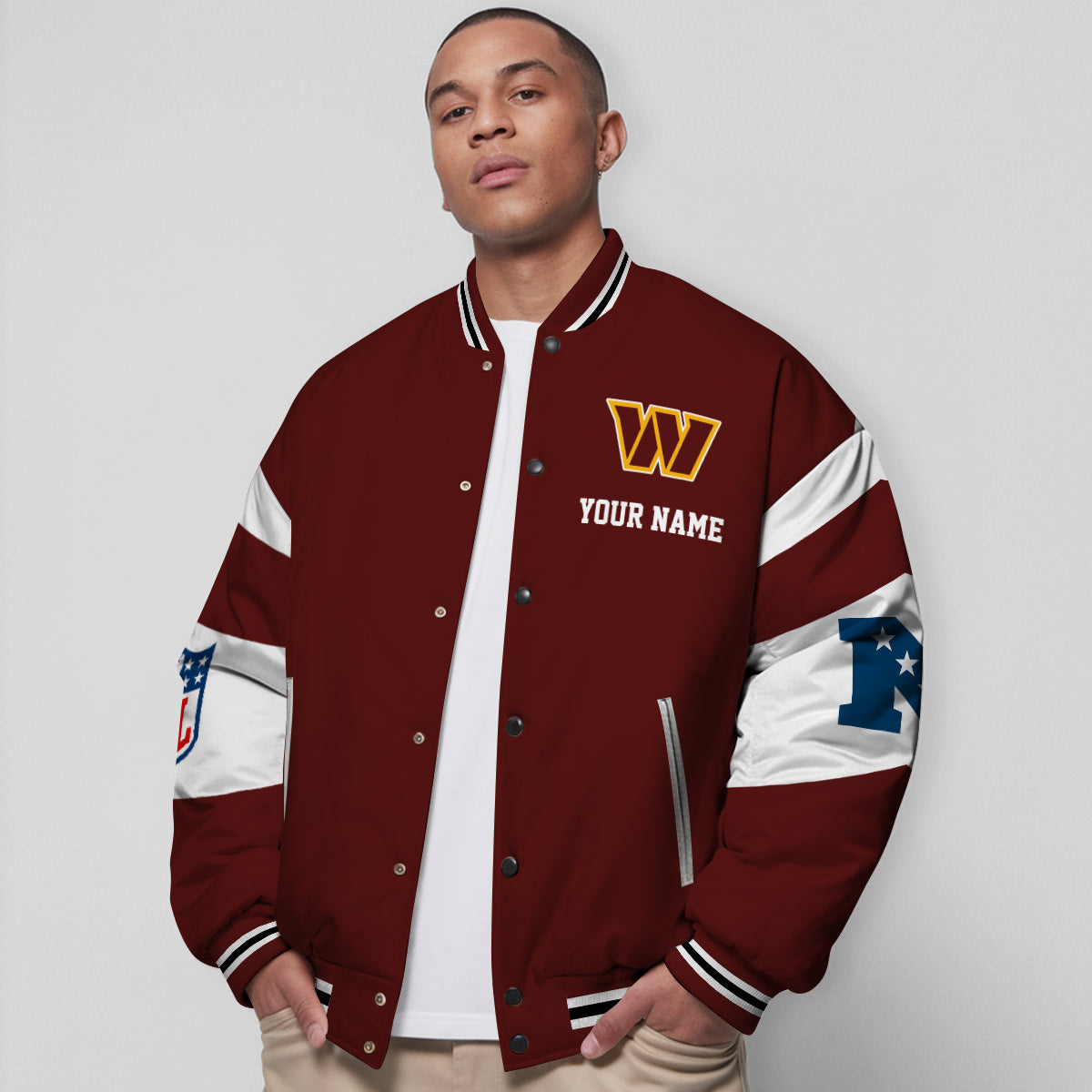 Washington Commanders National Football Conference Unisex Varsity Jacket Limited Edition AZTAVJK000016