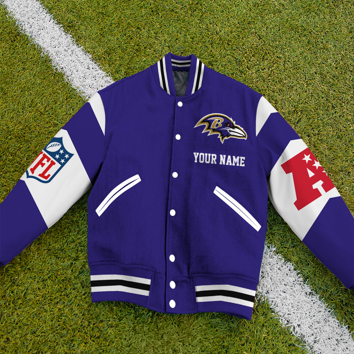Baltimore Ravens National Football Conference Unisex Varsity Jacket Limited Edition AZTAVJK000017