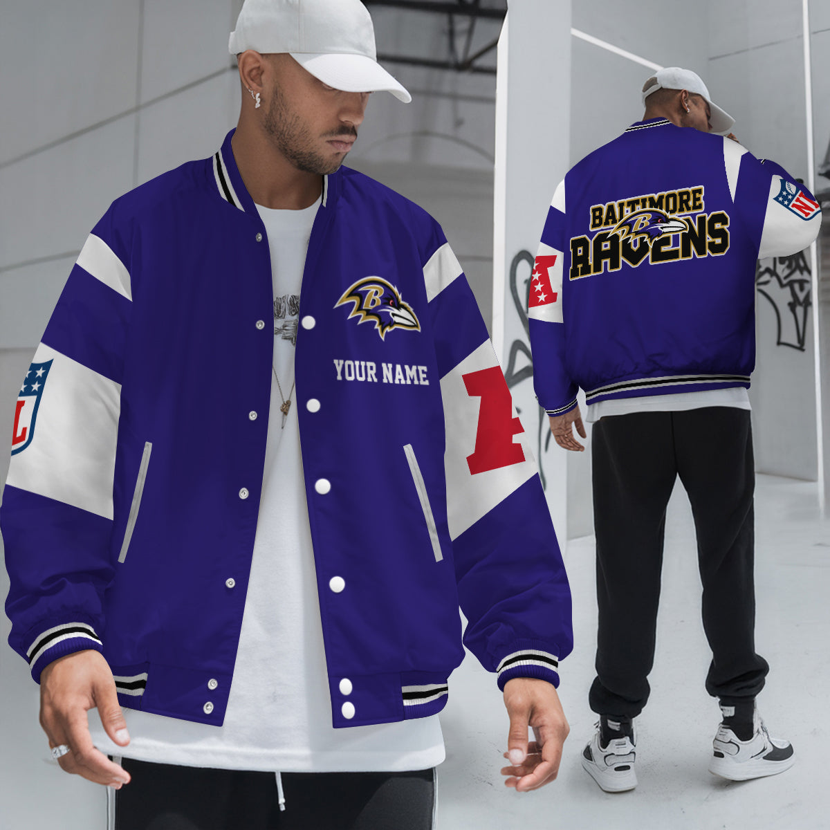 Baltimore Ravens National Football Conference Unisex Varsity Jacket Limited Edition AZTAVJK000017