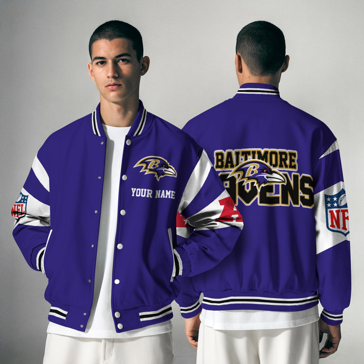Baltimore Ravens National Football Conference Unisex Varsity Jacket Limited Edition AZTAVJK000017