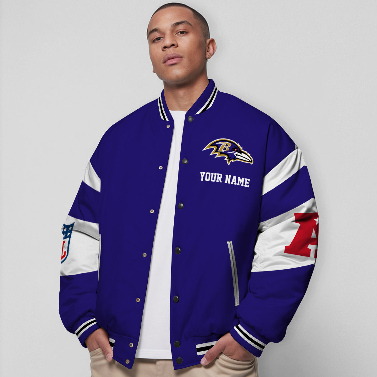 Baltimore Ravens National Football Conference Unisex Varsity Jacket Limited Edition AZTAVJK000017