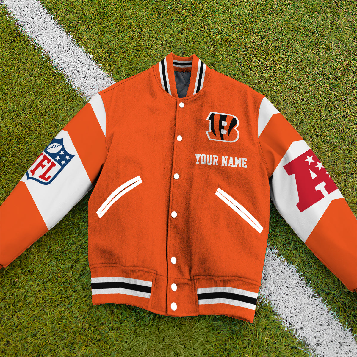 Cincinnati Bengals National Football Conference Unisex Varsity Jacket Limited Edition AZTAVJK000019