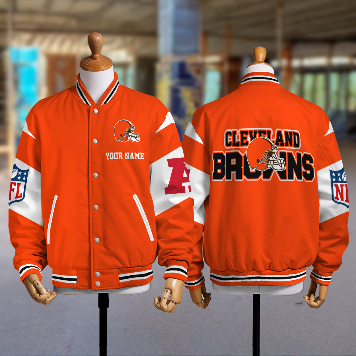 Cleveland Browns National Football Conference Unisex Varsity Jacket Limited Edition AZTAVJK000020