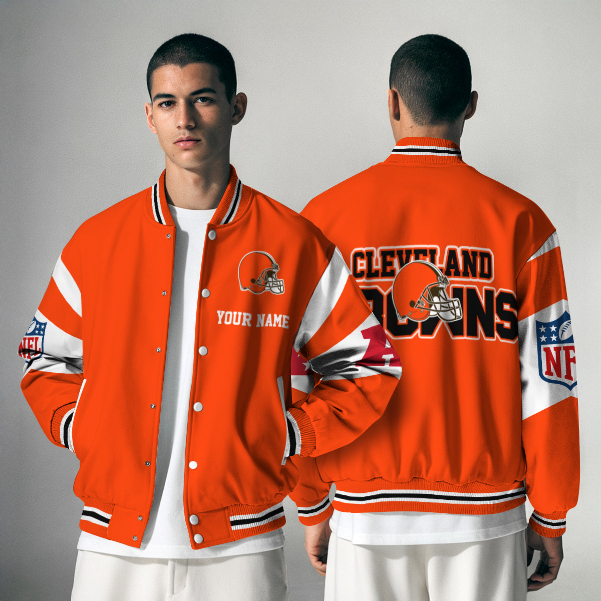 Cleveland Browns National Football Conference Unisex Varsity Jacket Limited Edition AZTAVJK000020