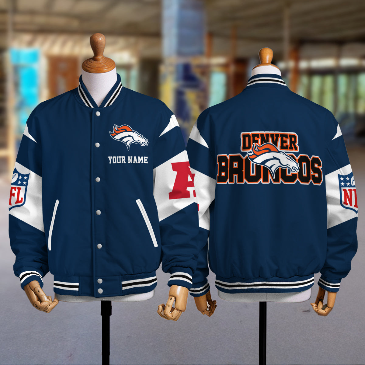 Denver Broncos National Football Conference Unisex Varsity Jacket Limited Edition AZTAVJK000021