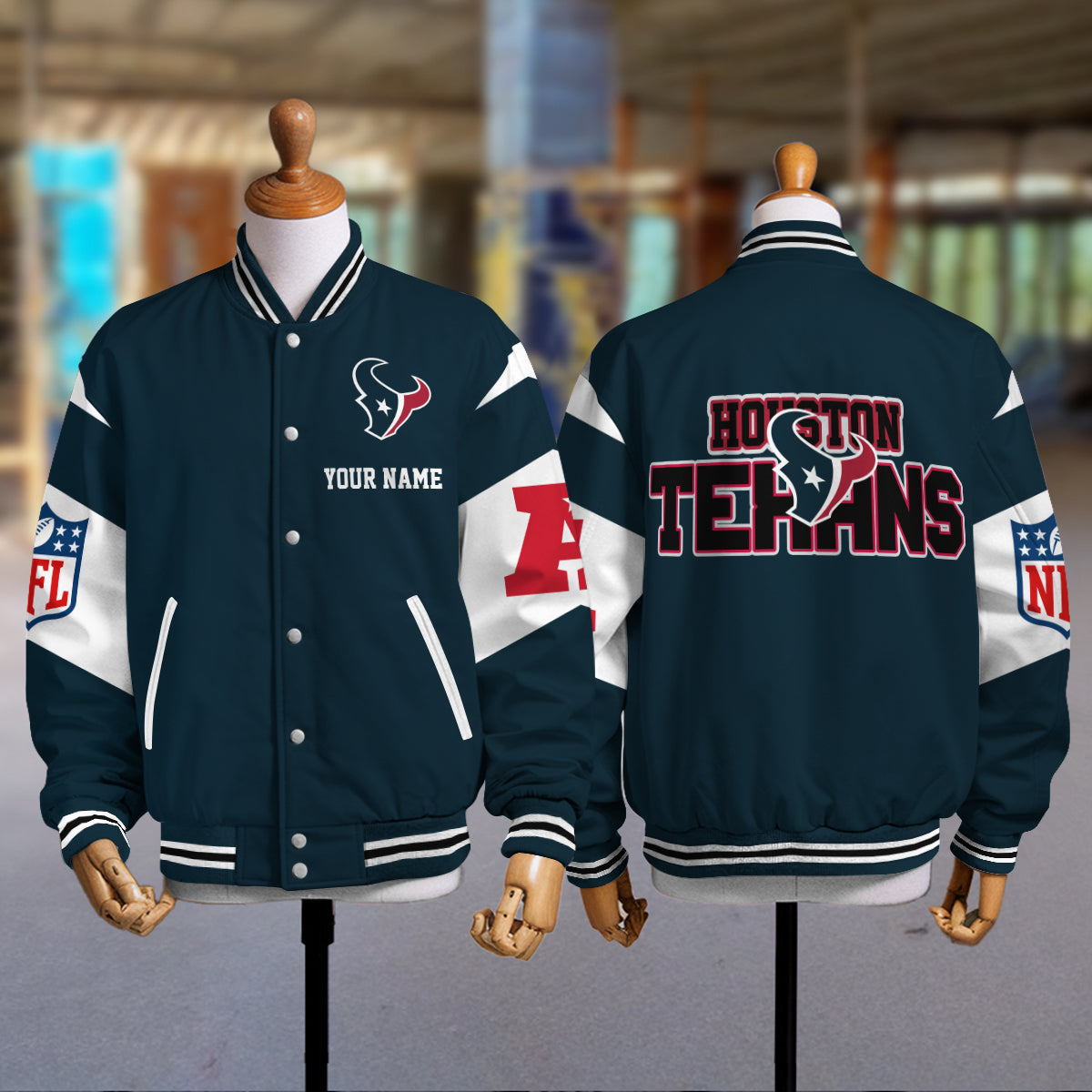 Houston Texans National Football Conference Unisex Varsity Jacket Limited Edition AZTAVJK000022