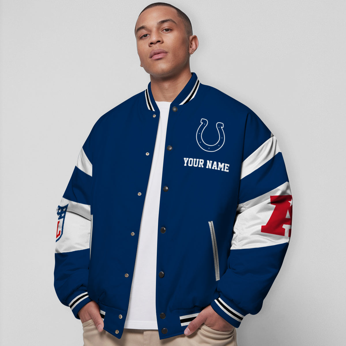 Indianapolis Colts National Football Conference Unisex Varsity Jacket Limited Edition AZTAVJK000023