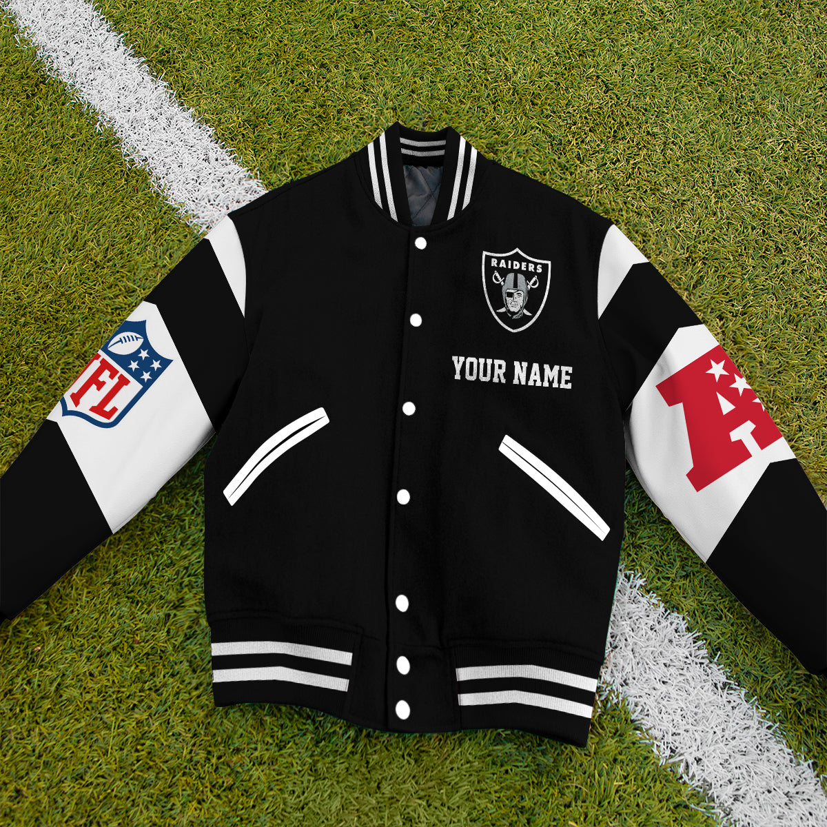 Las Vegas Raiders National Football Conference Unisex Varsity Jacket Limited Edition AZTAVJK000026