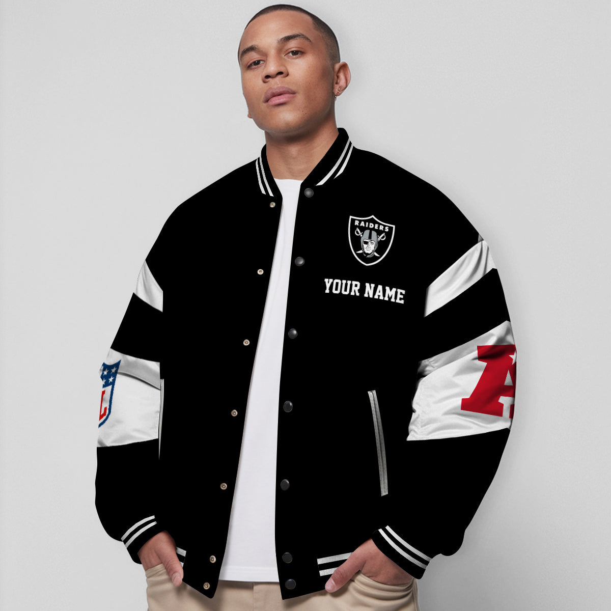 Las Vegas Raiders National Football Conference Unisex Varsity Jacket Limited Edition AZTAVJK000026