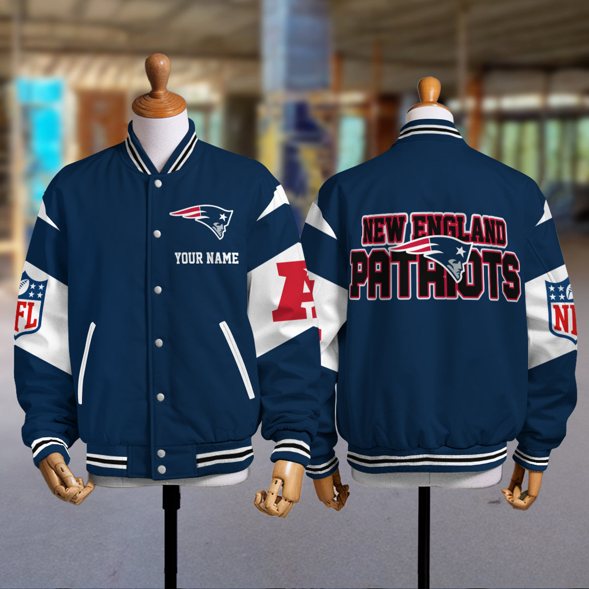 New England Patriots National Football Conference Unisex Varsity Jacket Limited Edition AZTAVJK000029
