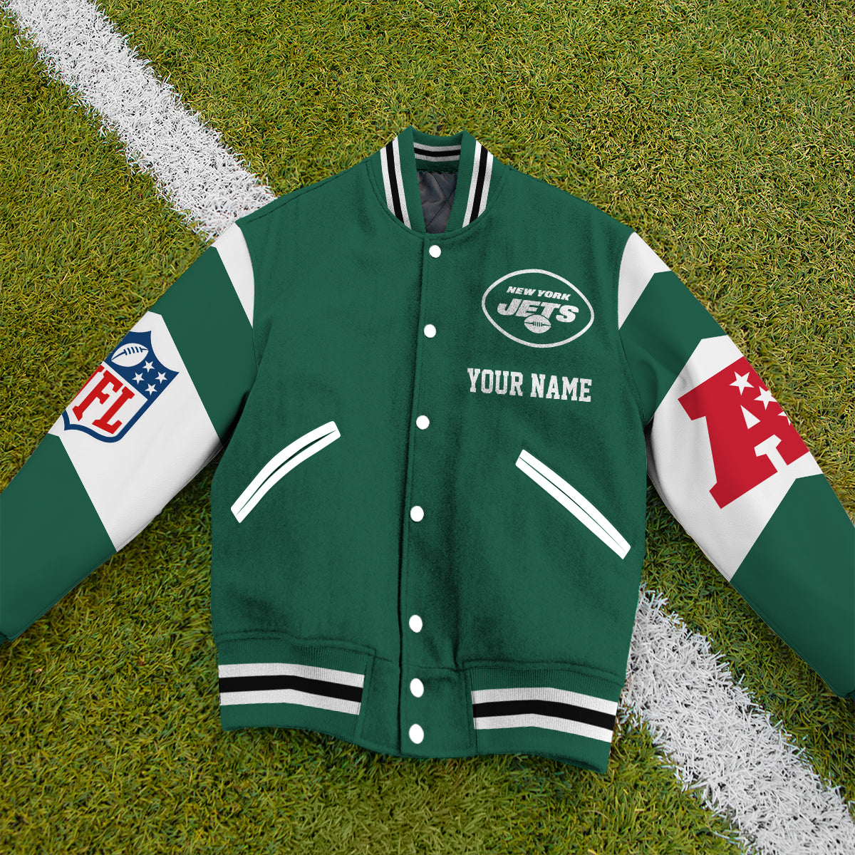 New York Jets National Football Conference Unisex Varsity Jacket Limited Edition AZTAVJK000030