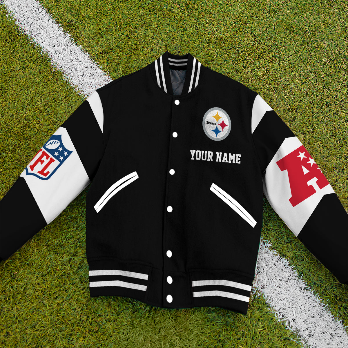 Pittsburgh Steelers National Football Conference Unisex Varsity Jacket Limited Edition AZTAVJK000031