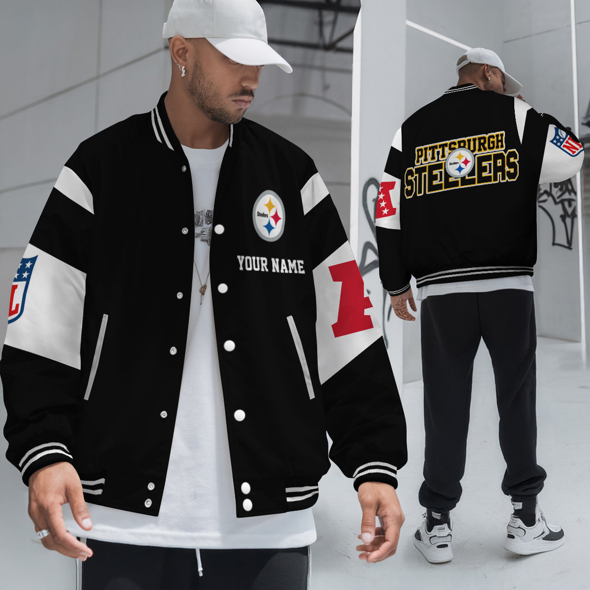 Pittsburgh Steelers National Football Conference Unisex Varsity Jacket Limited Edition AZTAVJK000031
