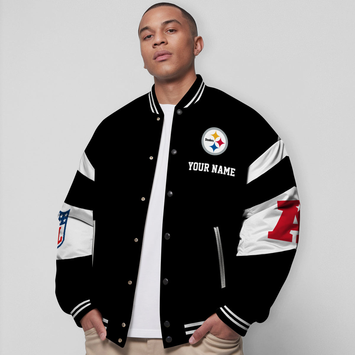 Pittsburgh Steelers National Football Conference Unisex Varsity Jacket Limited Edition AZTAVJK000031